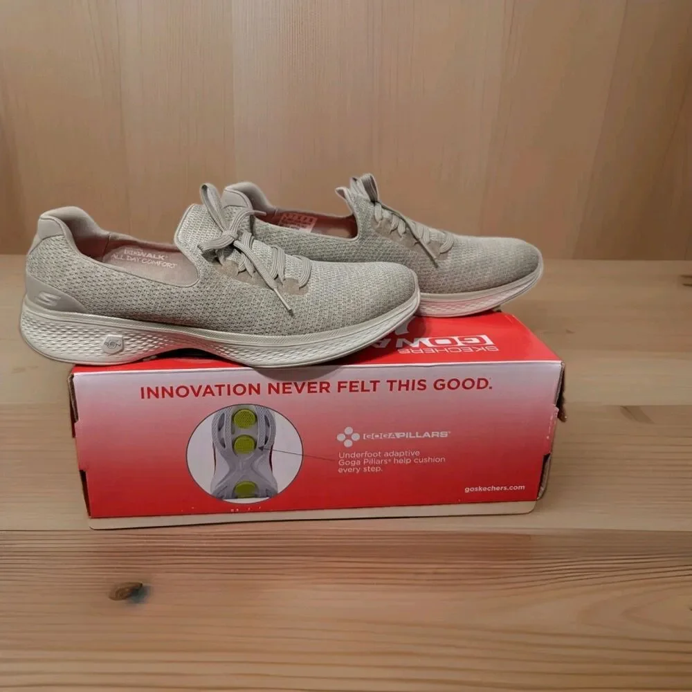 Skechers GOwalk 4 Women’s Walking Shoes Gray Size 10 All Day Comfort Nice shoes